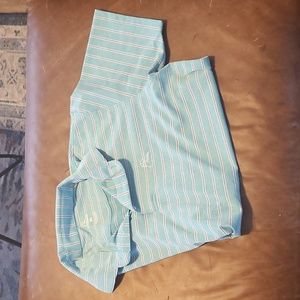 Rhoback polo size medium blue stripe